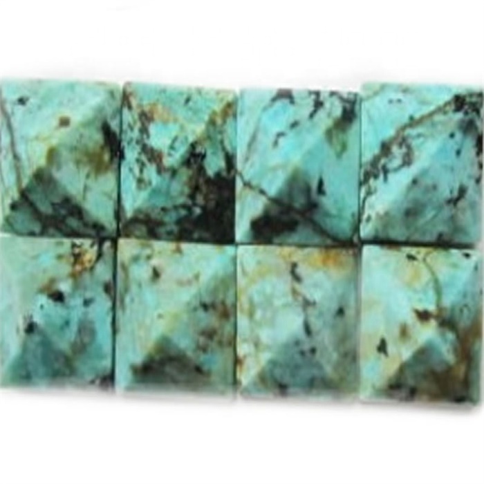 Natural Gemstones RoseCut Slices American Turquoise Wholesale Gemstone Craft Faceted Gemstone Turquoise Cabochon Slice