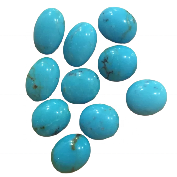 Passed GIA test Natural bule turquoise Cabochon Gemstones Natural Sleeping Beauty Turquoise cabochon/ Oval shapes