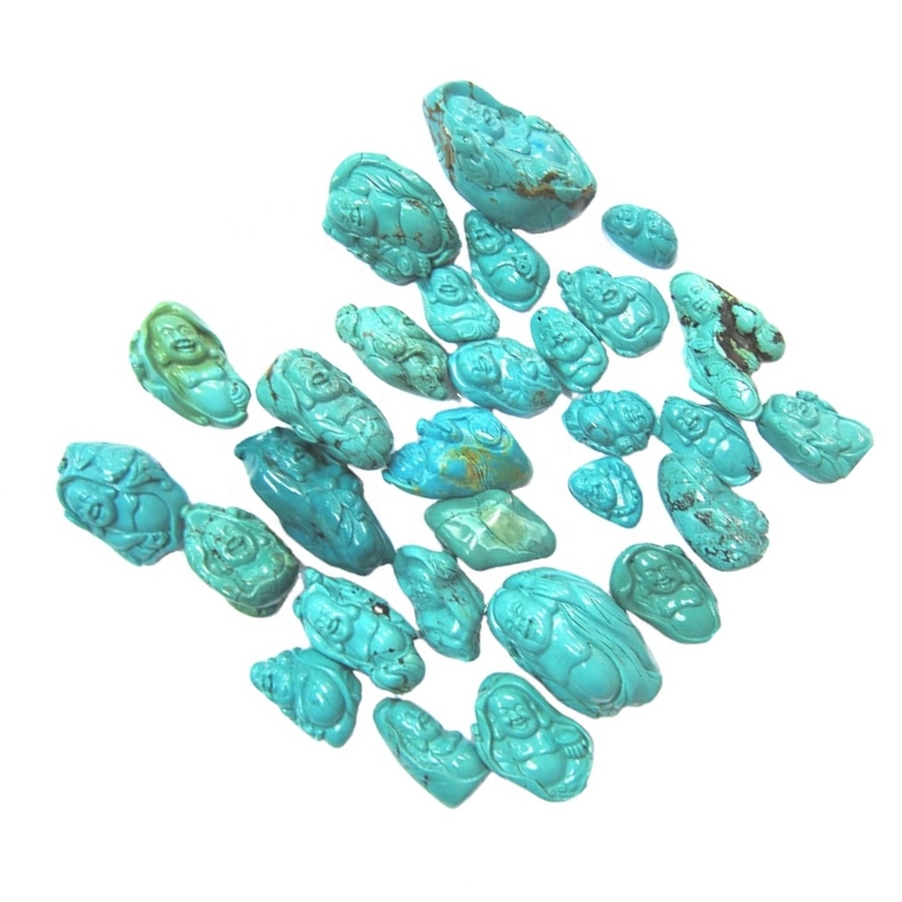 10mm to 30mm natural turquoise carved different style turquoise loose beads Large Vintage Chinese Carved Turquoise Beads