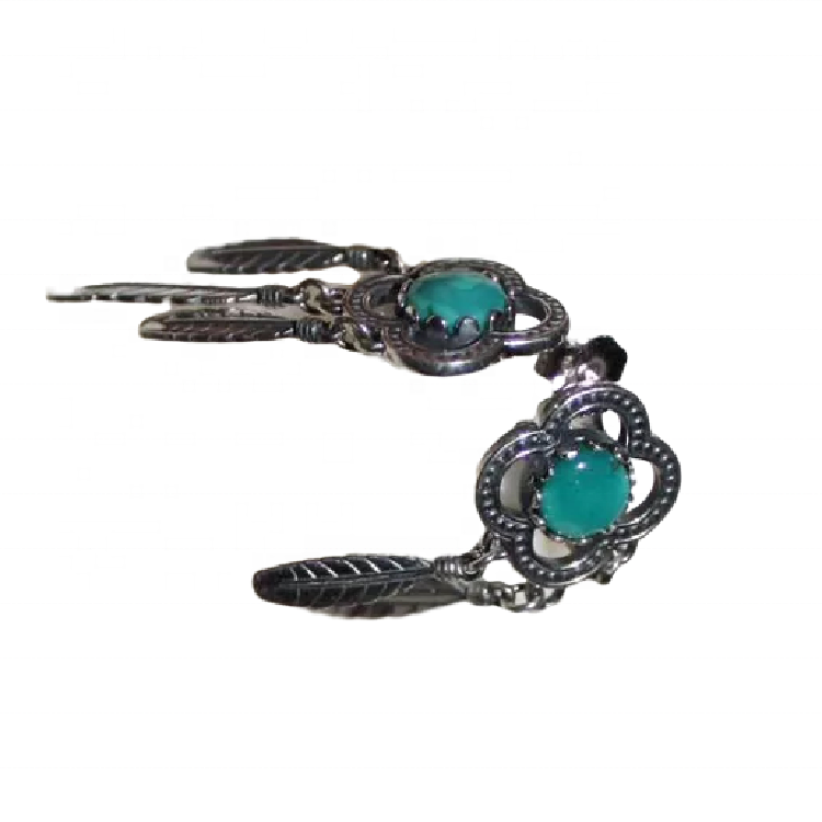 Amazing Sleeping Beauty Turquoise Gemstone Earring 925 Sterling Solid Silver Earring