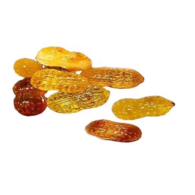 Hot-sale Natural Amber beeswax handmade carving Peanut shape Loose beads jewelry