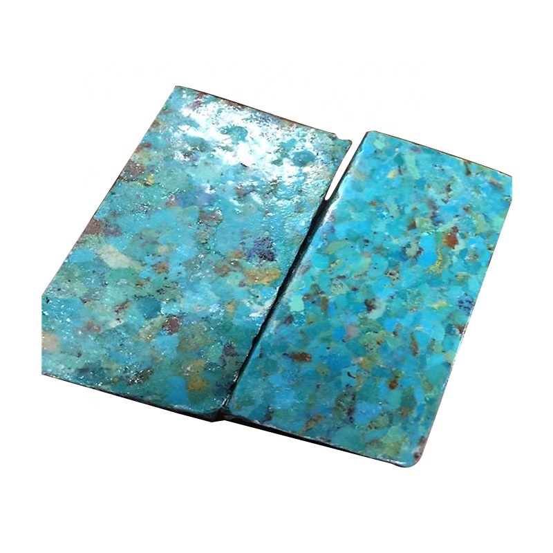 Square shape compressed turquoise rough block bronze vein purple mohave turquoise Block