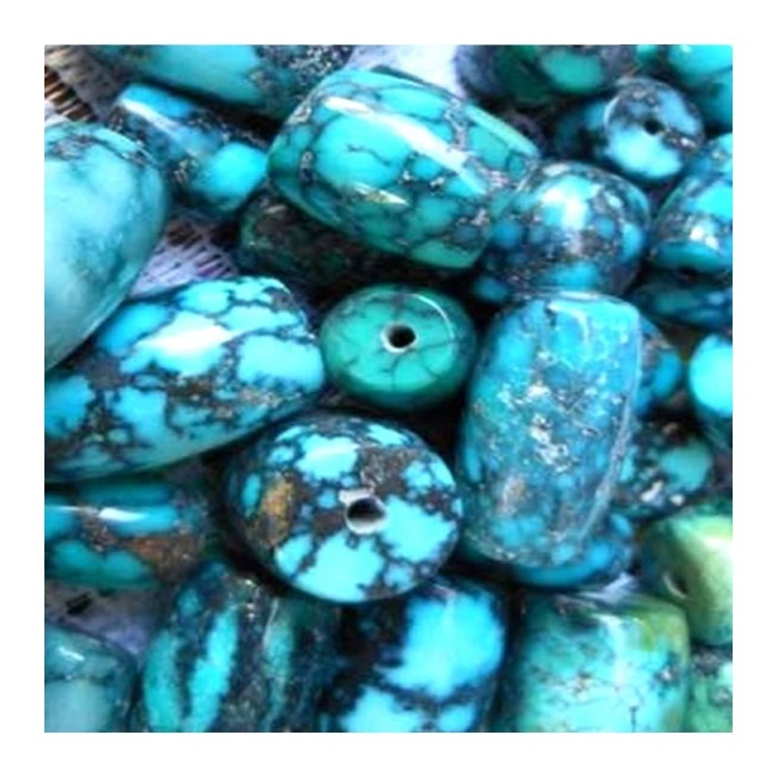 Turquoise Drum beads Genuine Turquoise beads natural turquoise pendants barrel for making handmade jewelry