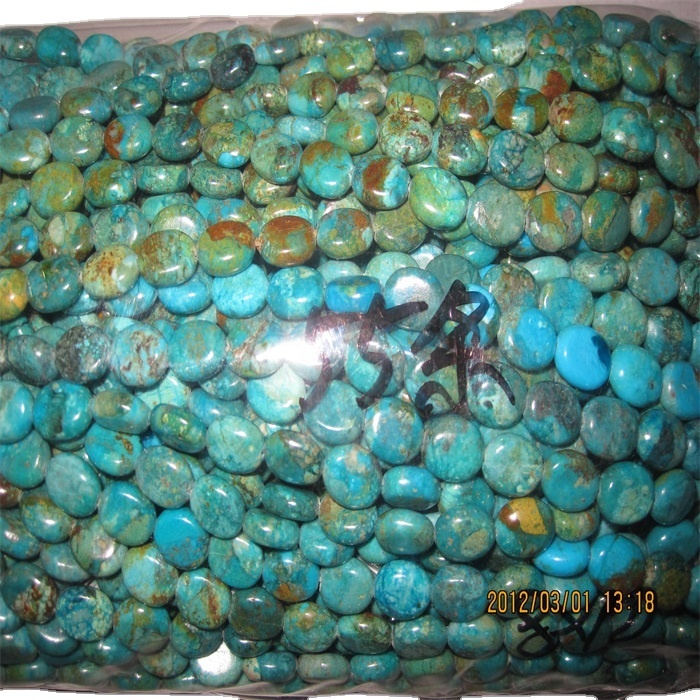 ZH Gems | alaab-qeybiye kuul oval turquoise ah oo lagu qiimeeyay sare 8