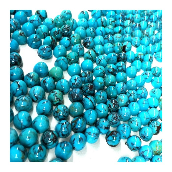 Natural Turquoise Bullet beads -2mm 3mm 4mm 5mm 6mm Bullet Smooth Cabochon Elegant Quality Turquoise Loose Gemstone For Jewelry