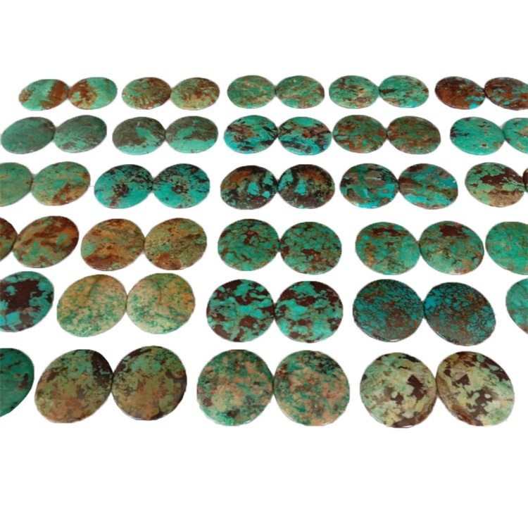 15.6x20.8x3.8mm New Turquoise Left And Right Match Pairs Smooth Oval Cabochon jewelry