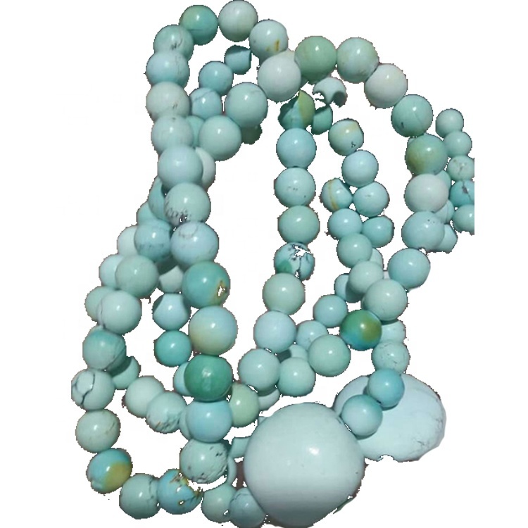 Genuine Turquoise Beaded Necklace Natural Arizona Turquoise Beads