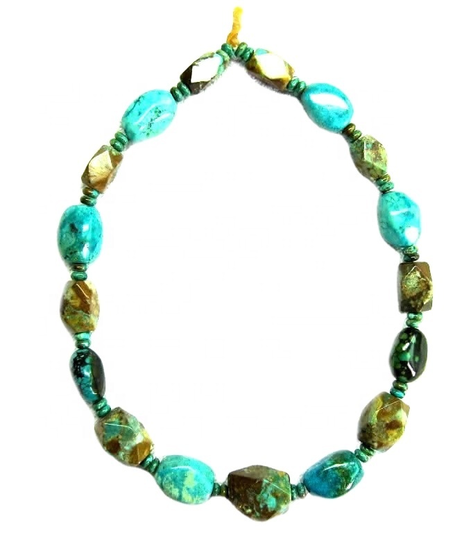 Natural star shape beads turquoise necklace jewellery Chunky statement turquoise boho necklace
