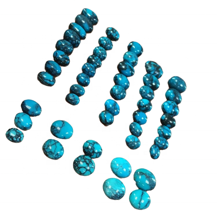 Natural turquoise gemstone cabochon for inlays
