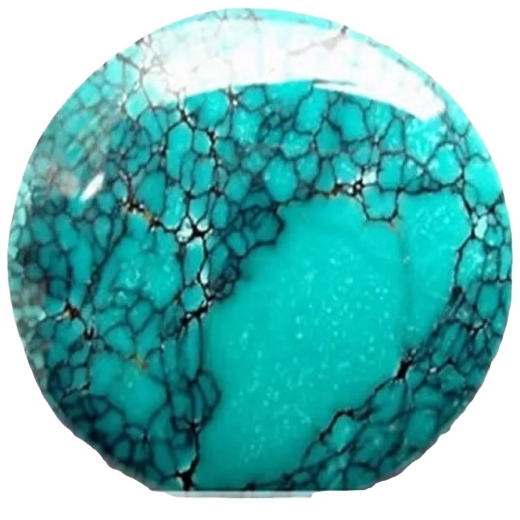 Spiderweb Turquoise Black and Green Gemstone Oval Cabochon Loose Gem Stone Smooth Cabochons jewellery