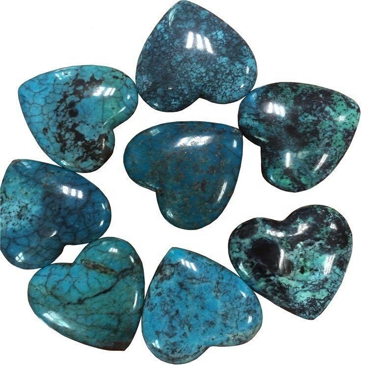 Turquoise Smooth Heart Shape Carving Loose Gemstone Turquoise Smooth Heart Shape Carving Loose Gemstone