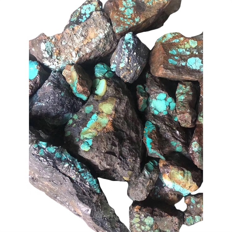 Hubei Yungai Cloudly turquoise mine rough Gemstone nugget make wholesale