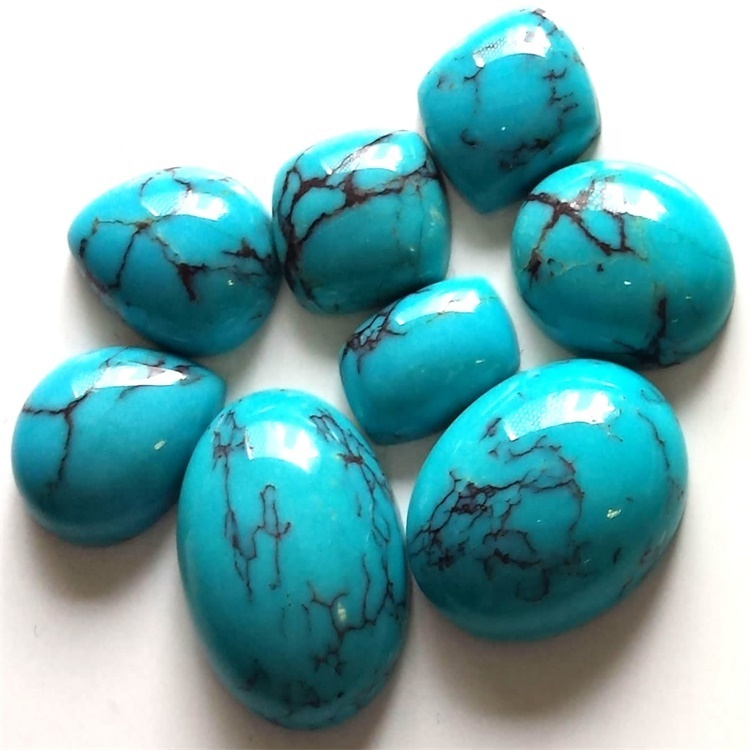 Mohave Arizona Turquoise 6x8mm to 15x20mm Oval Shape Cabochon Loose Cabochon  Calibrated Gemstone Arizona Turquoise Cabochon