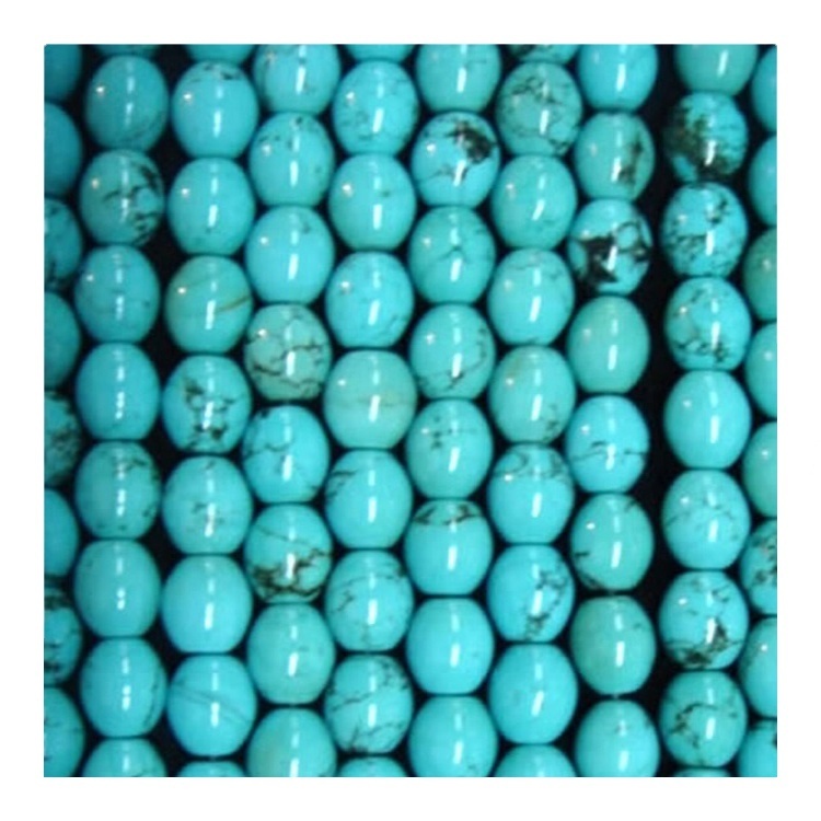 Genuine 100% Natural Turquoise drum Beads Cylinder Rounded Tube Drum Barrel Real Natural Blue Green Turquoise Beads