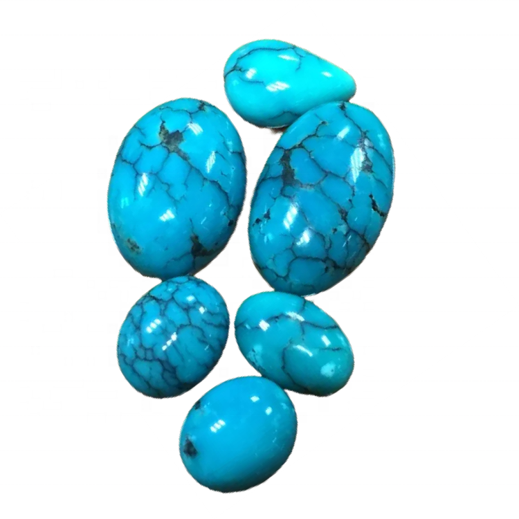Compressed Turquoise Saddle-shape beads