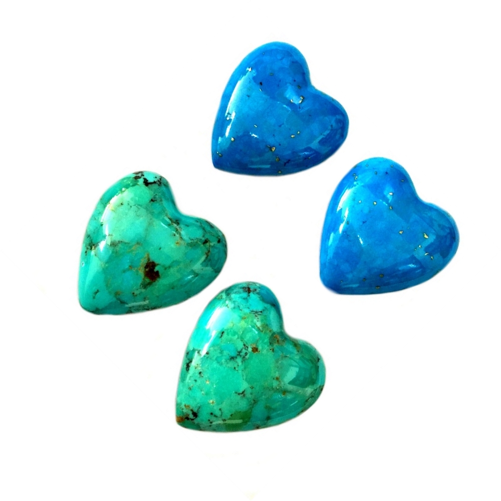 Natural Arizona Turquoise Heart Shape Beads Turquoise gemstone Jewelry Good Quality Gemstone Cabochon