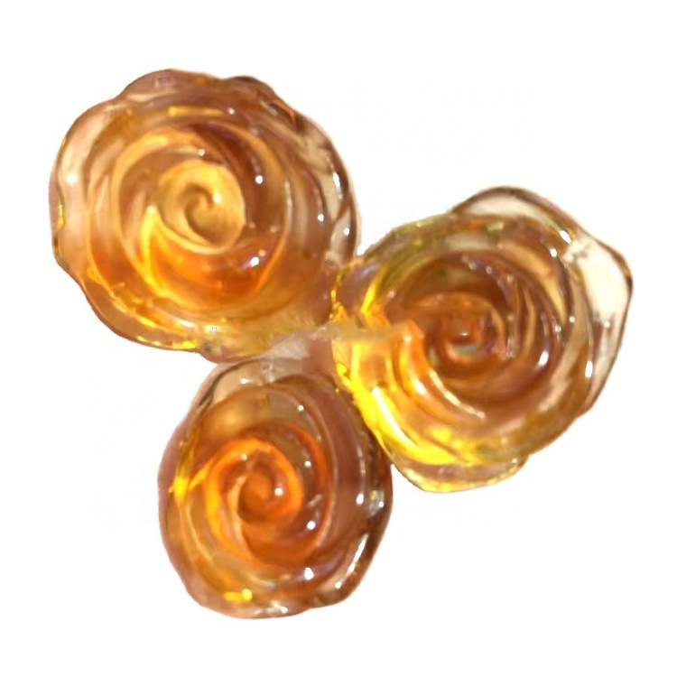100% naturally high quality Citrine carved rose beads jewelry/Flower shape jewelry