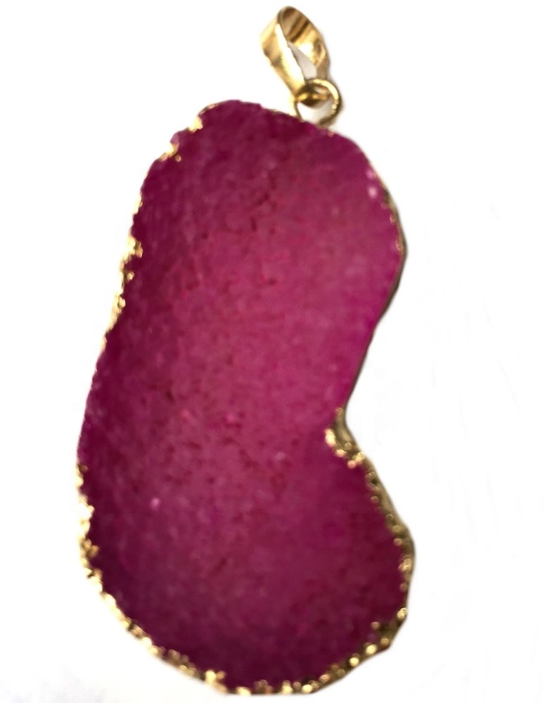 New Fashion Gold Plated Purple Quartz Druzy /Drusy Natural Amethyst Pendant/Necklace