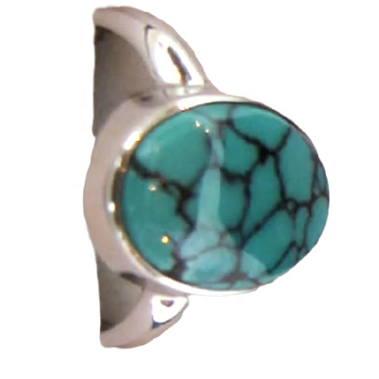 Aṣa turquoise okunrinlada afikọti owo olupese | Awọn okuta iyebiye ZH 8