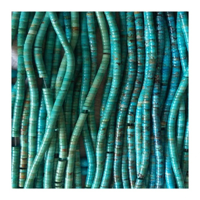 copper turquoise blue heishi beads wholesale