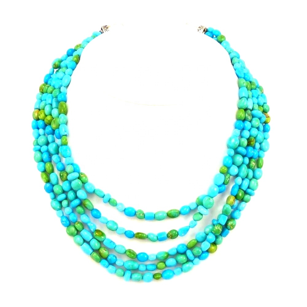 Turquoise round beads necklace jewelry