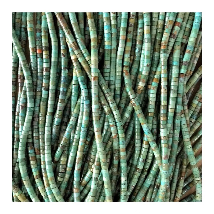 80005640-473 FREE USA Ship 4x4mm Turquoise Gemstone Red Round Tube Heishi Loose Beads 12 inch Full Strand LOT 1,2,6,12 and 50