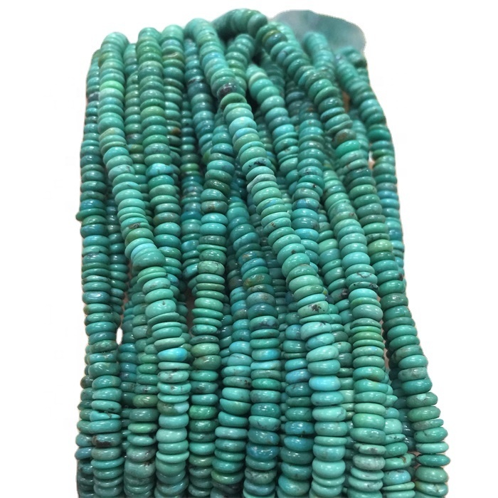 15.9 Inch Strand Gemstone Beads 8x4mm Wavy Synthetic Turquoise Abacus Rondelle Beads Rondelle Jewelry Supplies