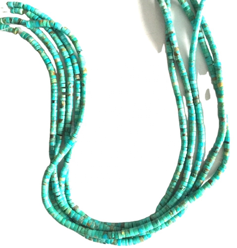 Turquoise graduated heishi beads magnesite graduated heishi beads