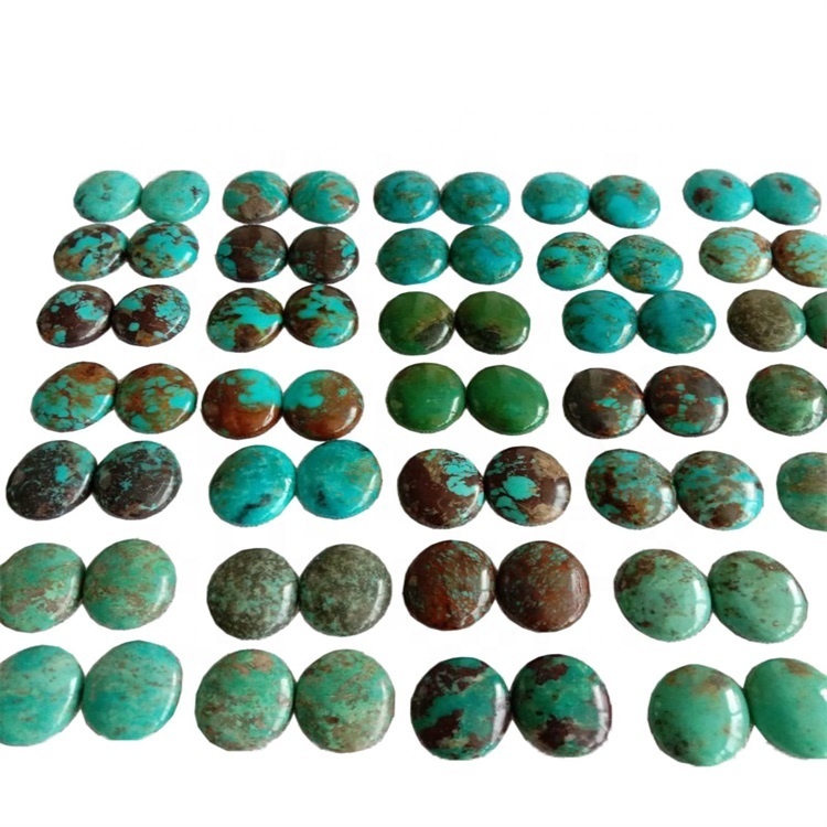 12X16x4mm Turquoise Matched Pair Earrings Making Oval Cabochon Approx 100%Natural Calibrated Gemstone