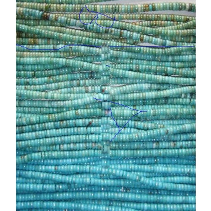 Turquoise Rondel beads  & Turquoise Abacus Beads