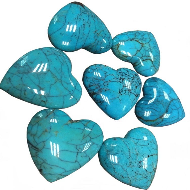 Natural Arizona Turquoise Cabochon Heart Shape Loose Gemstone Turquoise Cabochon Jewelry Supplies