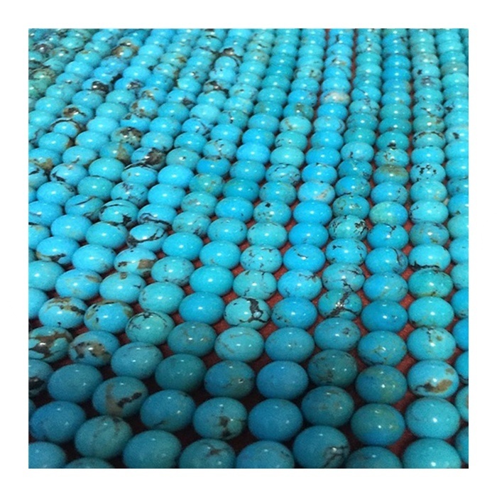 Turquoise round beads Queen Turquoise Gemstone Blue Round Loose Beads