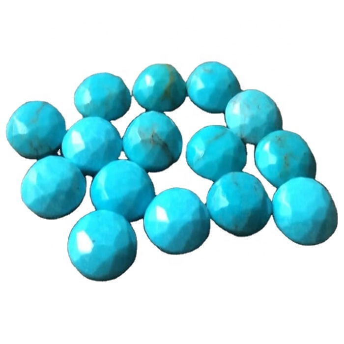 Turquoise jewelry faceted gemstone beads magnesite turquoise faceted