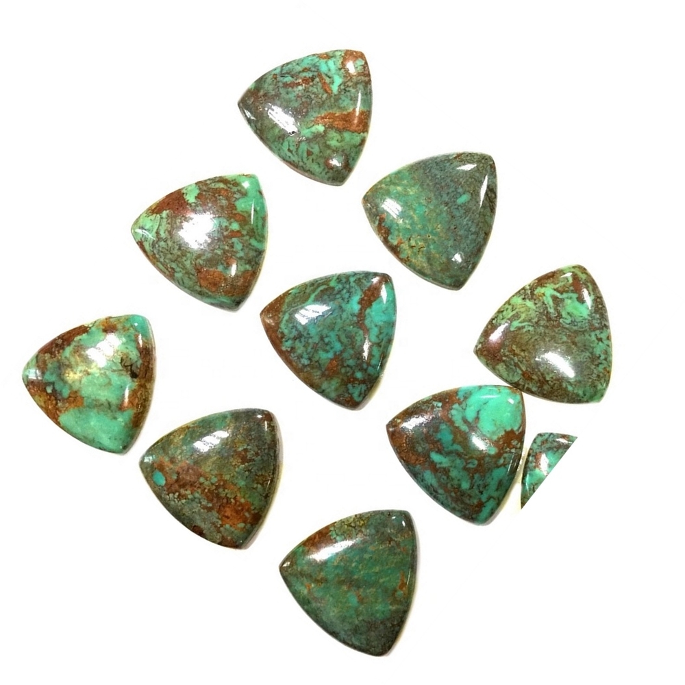 Kingman Turquoise Cabochon Natural Triangle Cabochon Royston Turquoise | Loose Gemstones Handmade Jewelry
