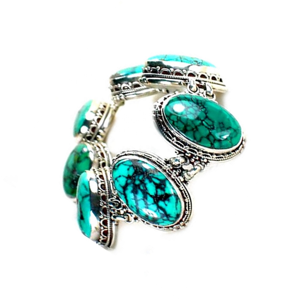 Turquoise and leather bangles jewellery Kingman turquoise sterling silver cuff bangles