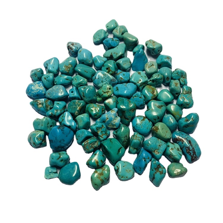100% Natural Turquoise Blue Gemstone Pebble Nugget 3-20MM Beads