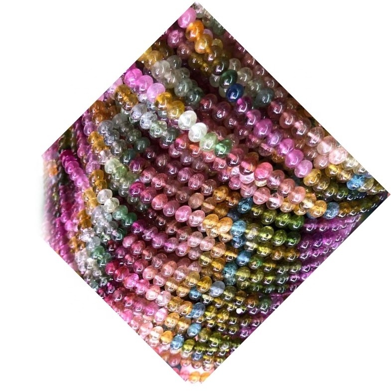 Wholesale natural loose gemstones Tourmaline round beads for bracelets making