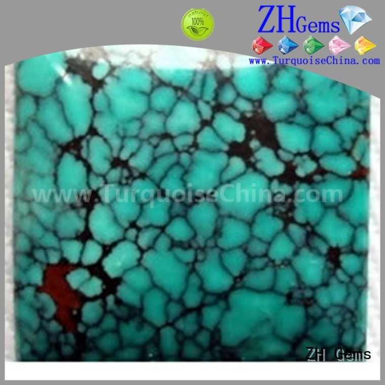 ZH Gems spiderweb turquoise cabochons supplier for jewelry making