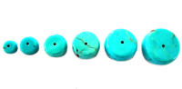 Turquoise Coin beads & Turquoise Button Beads