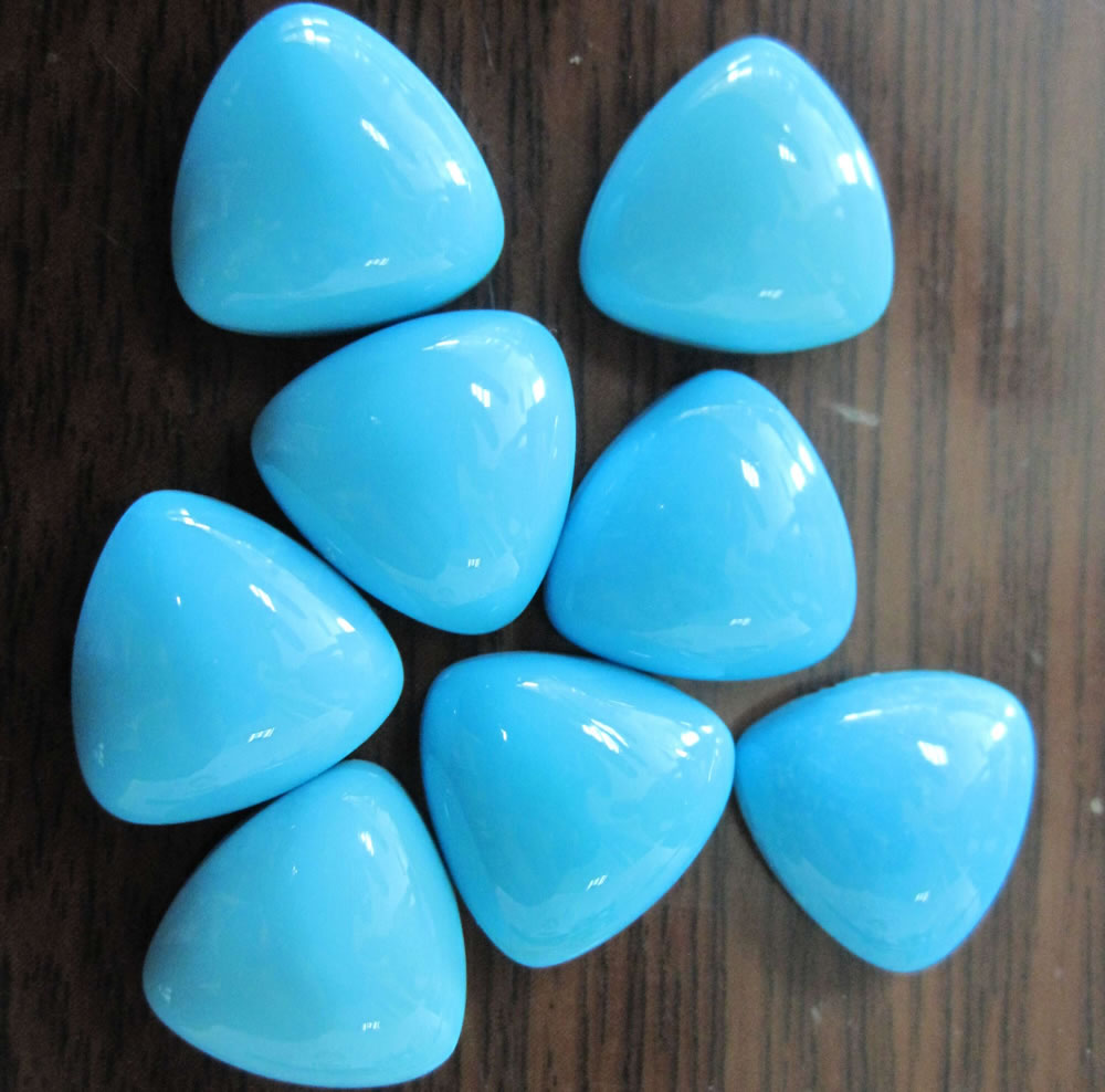 Turquoise Triangle Cabochon Gem
