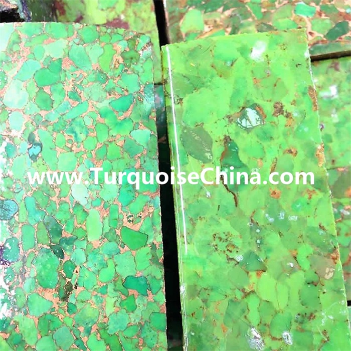 chinese turquoise compressed material