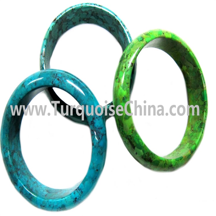 Natural Compressed Turquoise Bangle & Bracelet
