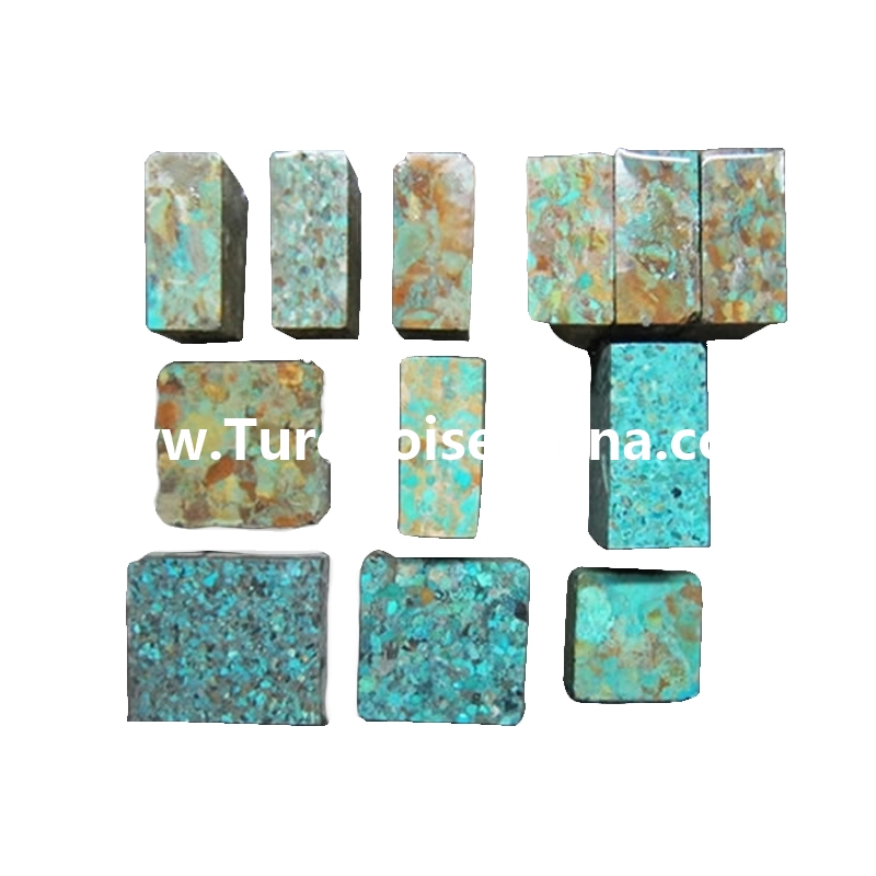 Stock mixture color natural compressed turquoise bricks wholesale