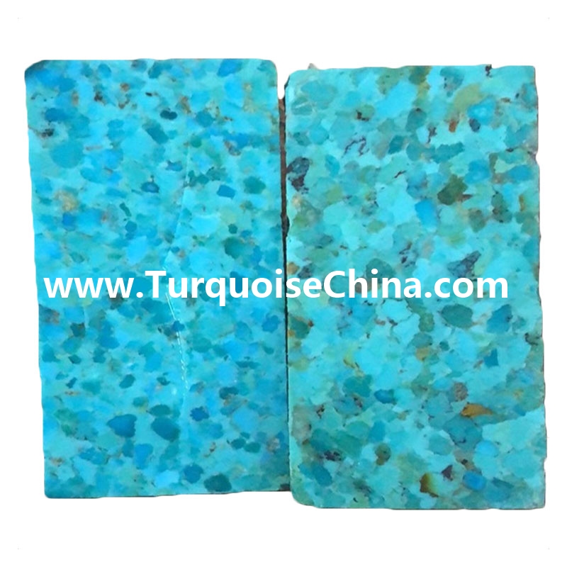 USA compressed turquoise blocks rough material