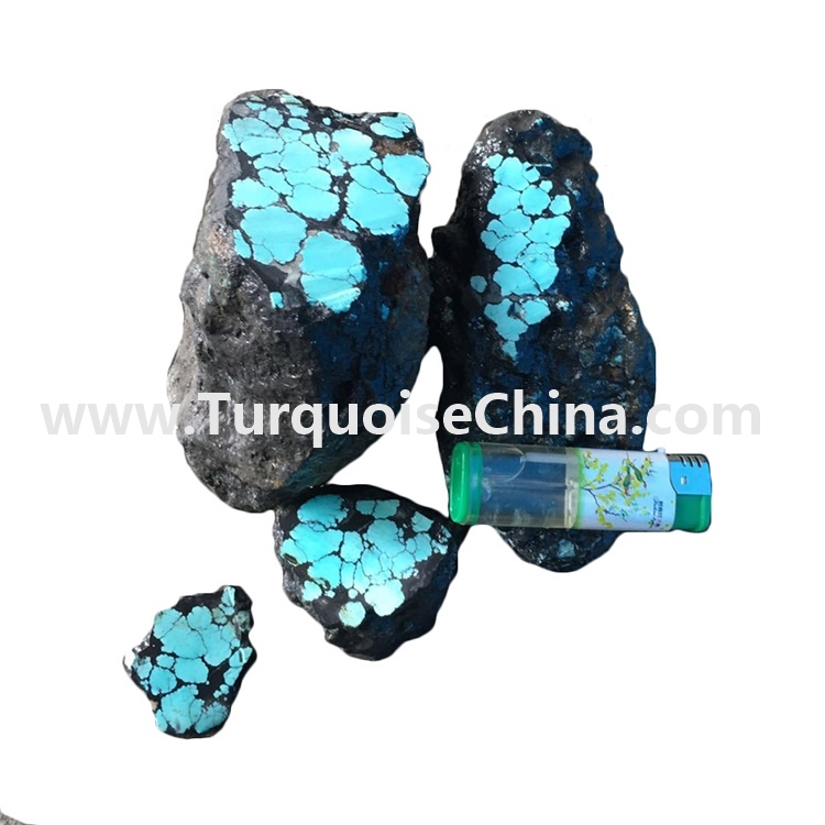 Spider-web naturally turquoise bule-green rough material