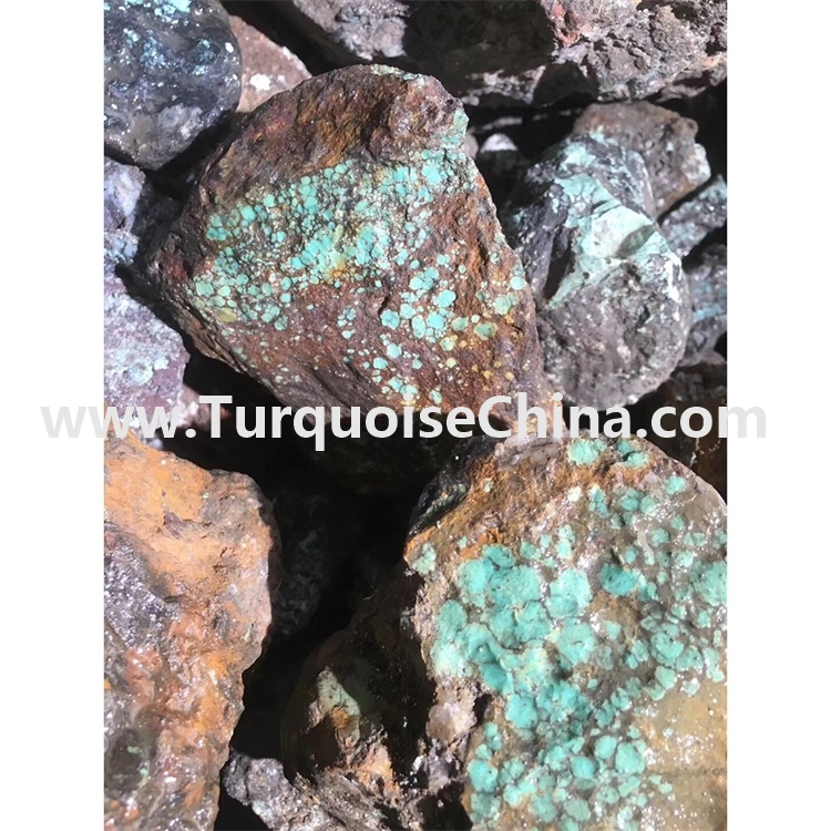Hardness orinigal naturally Turquoise Gemstone Raw Material mass quantity wholesale