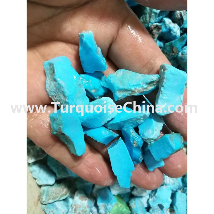 shiny bule color top quality turquoise precious stone