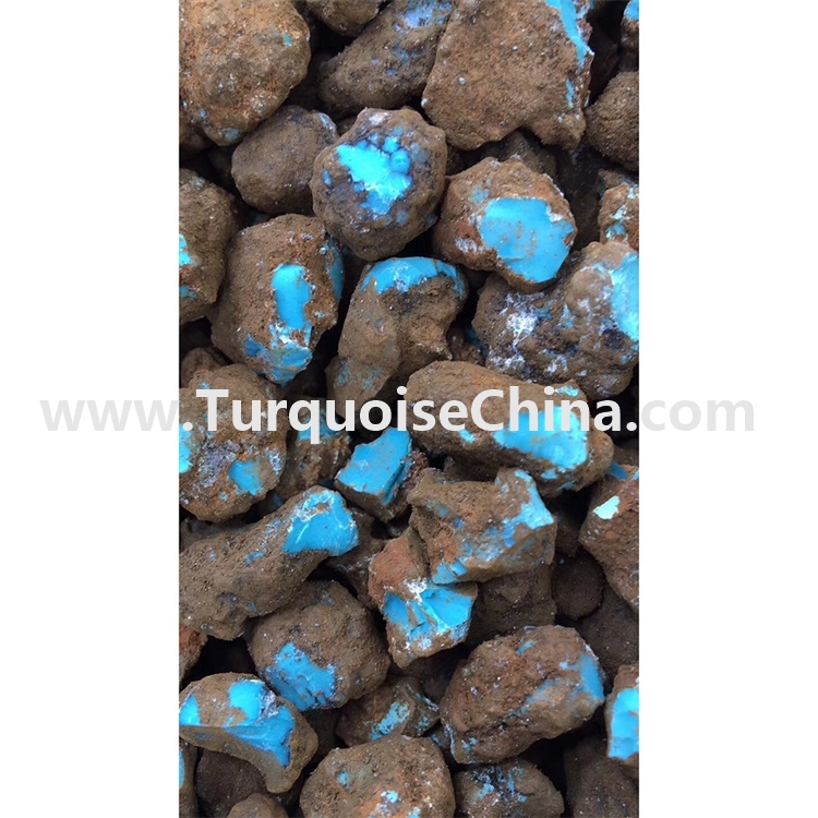 Diamond quality naturally top bule turquoise gemstone rough material