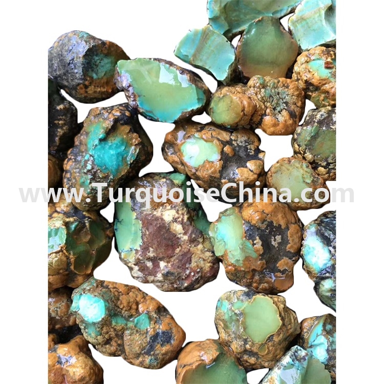 Natural hardness turquoise material rough mixture quality colorful hot-sale