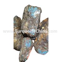 Naturally HuBei cobwebbery turquoise rough material highest quality bule color